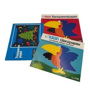 Tukan Herlitz Vintage Craft Paper Pads Set of 3 Multi 1980s 1990s